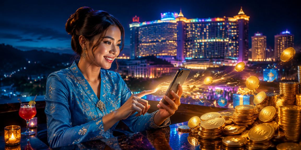 Pengguna Genting Highlands dalam pakaian tradisional menikmati loteri digital ex90